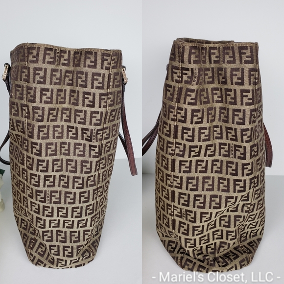 Authentic Fendi Zucca Tote with Dustbag #2711M - Picture 4 of 8